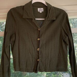 Me & Arrow Button-up Linen Top